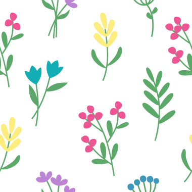 Şeffaf bir arkaplanda desensiz dekoratif çiçekler.