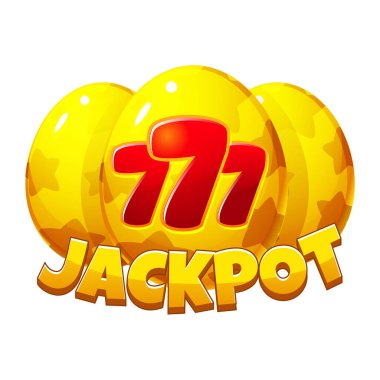 Bir karikatür illüstrasyonunda, Paskalya slot oyunları için altın yumurtalara dizilmiş üç ikonik yedili büyük ikramiye sembolü sergileniyor..