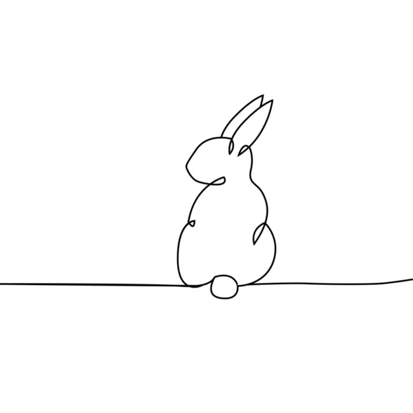 Пасхальные Кролики Черно Белые Иконки Векторные Иллюстрации — стоковый вектор