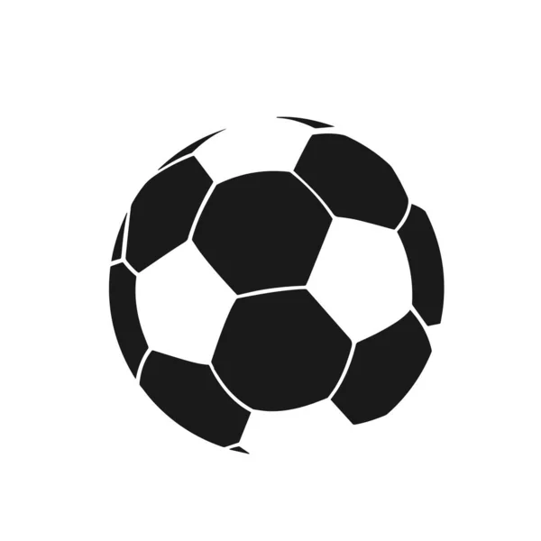 Bola Futebol Ícone Isolado Preto Branco Ilustração Vetorial — Vetor de Stock