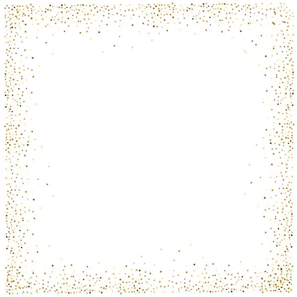 Zlatý Třpytivý Čtvercový Rám Vektorová Ilustrace Třpytu — Stockový vektor