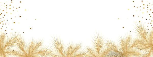 Neujahr 2024 Goldener Hintergrund Und Uhr Mit Weihnachtskugeln Als Vektorillustration — Stockvektor