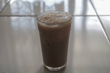Very refreshing iced coffee on a white background