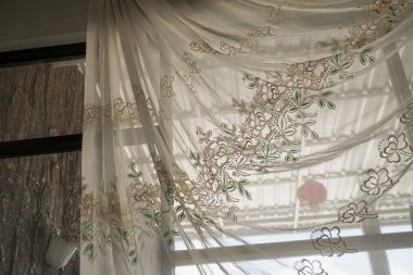 house curtains with a view in the afternoon