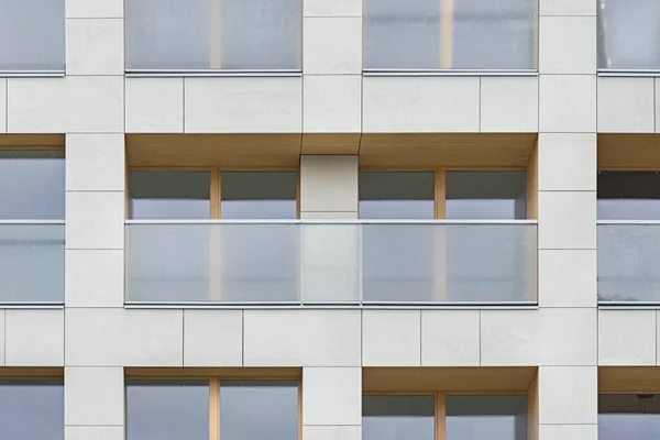 Многоквартирного Дома Центре Города Большое Количество Этажей Балконы Лоджии Солнечный — стоковое фото