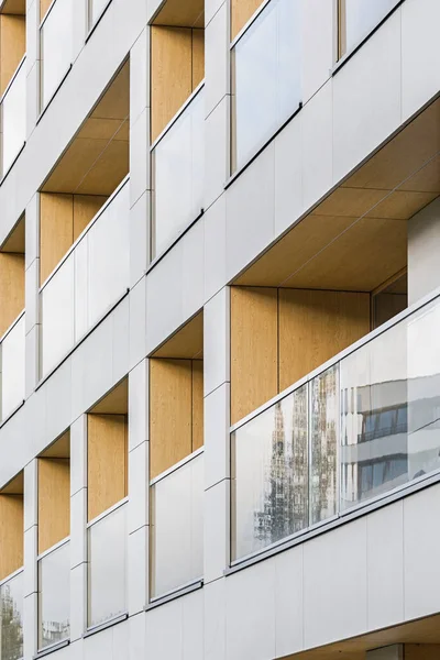 Detail Multifamily Building City Center Large Number Floors Balconies Loggias — Stock Photo, Image