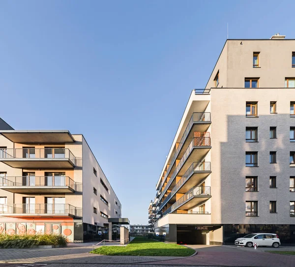 Residential Buildings European City Modern Blocks Flats Multi Family Building — Stock Photo, Image
