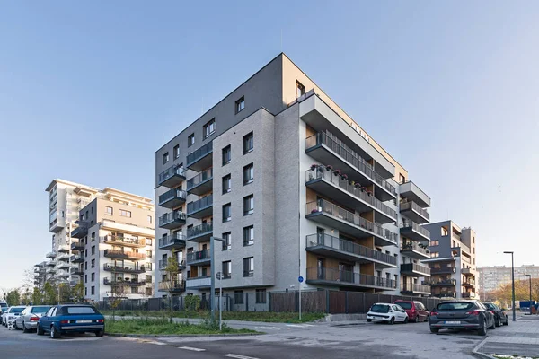 Bâtiments Résidentiels Dans Une Ville Européenne Des Blocs Modernes Appartements — Photo