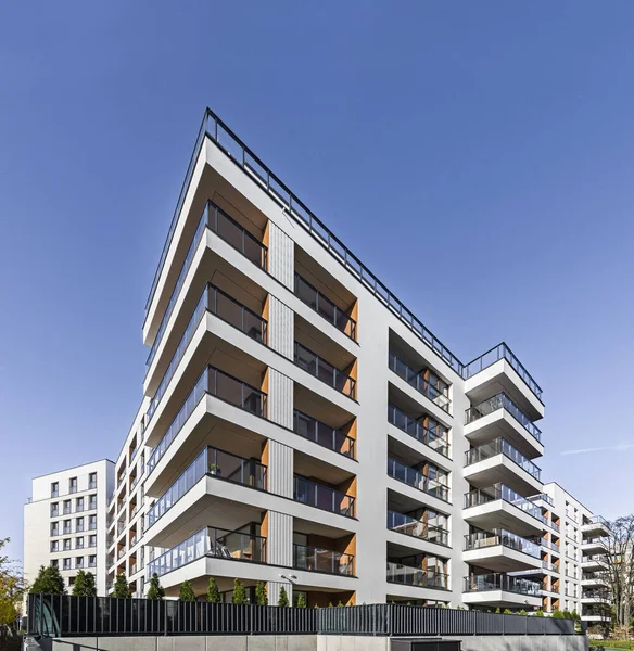 Residential Buildings European City Modern Blocks Flats Multi Family Building — Stock Photo, Image