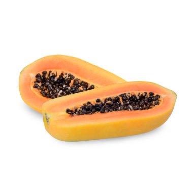 papaya beyaz arkaplanda izole