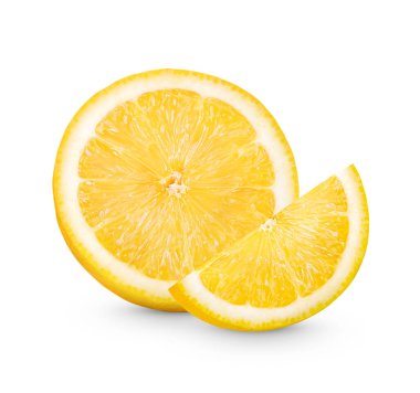 Beyaz arkaplanda taze limon izole edildi