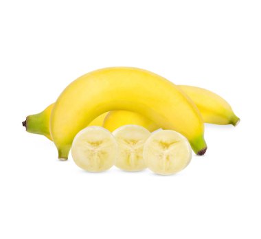 taze muz beyaz zemin üzerine izole