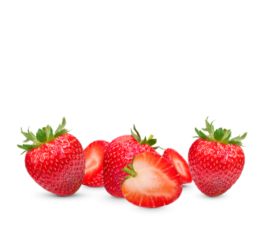 Şeffaf arkaplanda yalıtılmış çilekler