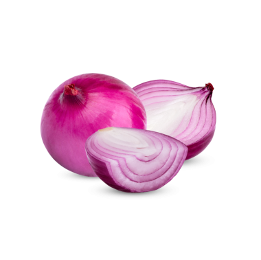Şeffaf arkaplanda taze kırmızı soğan izole edildi (.PNG)