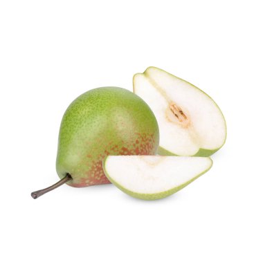 Olgun armutlar beyaz arkaplanda izole