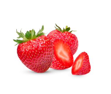 Şeffaf arkaplanda izole edilmiş taze çilekler (.PNG)