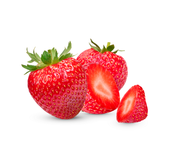 Şeffaf arkaplanda izole edilmiş taze çilekler (.PNG)
