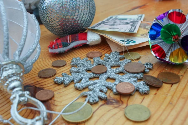 Euro Coins Economy Christmas Time Crisis — Stock Photo, Image