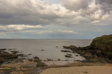 Cantabrian coast in Galicia, Spain, in a cloudy day