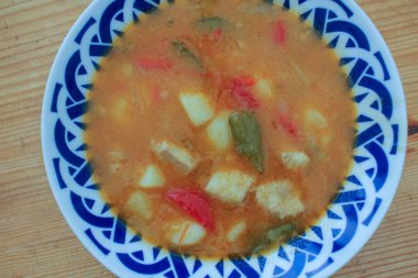 delicious spanish plate made with tuna and vegetables