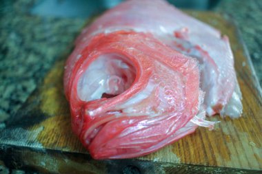 red bream or beryx decadactylus without his eyes and ready to be cooked
