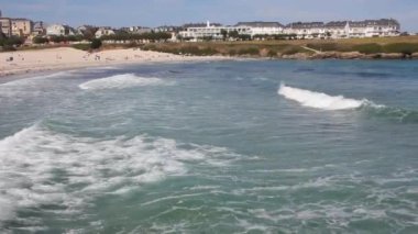 waves reaching the Cantabrian coast in Foz, Galicia, Spain