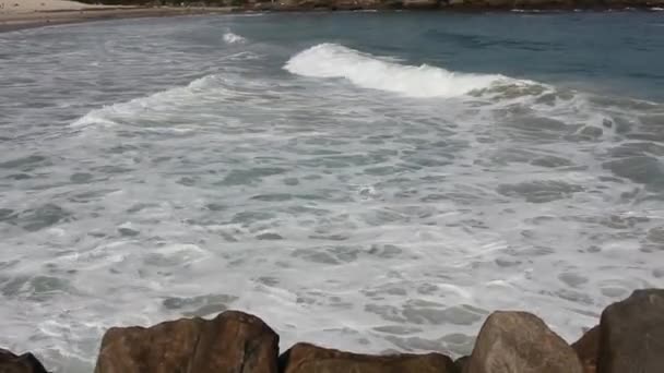 Waves Cantabrian Sea Foz Spain — Stock Video
