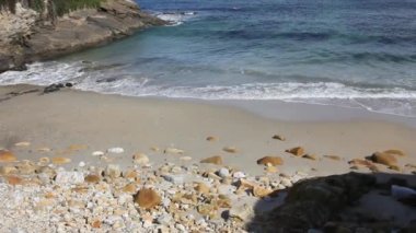 beautiful, tiny, cold beach in Foz, Spain, in the Cantabrian coast