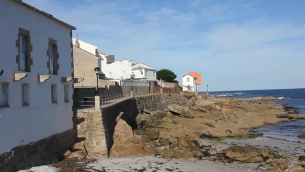 Enjoying San Cibrao Beach Cantabrian Sea — Video