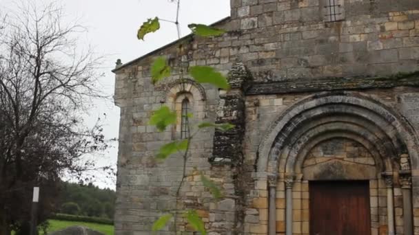 Beleza Uma Catedral Romanesca Foz Espanha — Vídeo de Stock