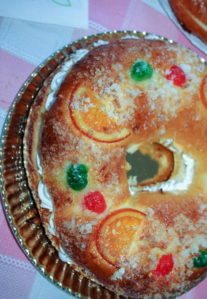Красивый Вкусный Торт Прозрение Большим Количеством Калорий — стоковое фото