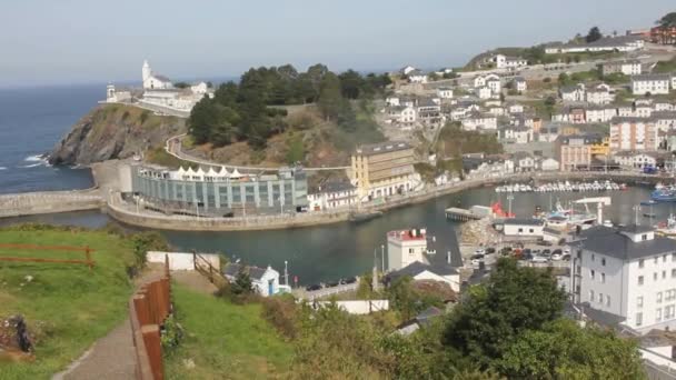 Pelabuhan Luarca Asturias Spanyol — Stok Video