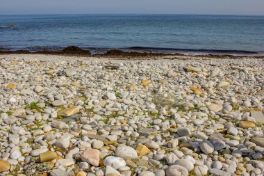 Fazouro, Foz, İspanya; 09 09: 2023: İspanya 'nın Galiçya kenti Fazouro' dan Cantabrian Denizi manzarası