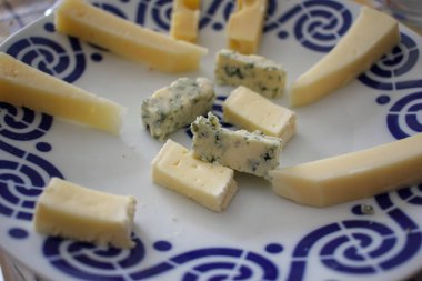 Aperatif olarak bazı peynir türlerini deniyorum.