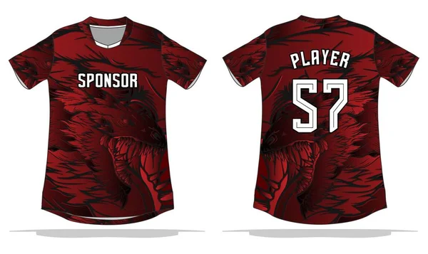 Jersey Design Suitable Sports Uniforms Football Basketball Volleyball Cycling Etc — Vettoriale Stock