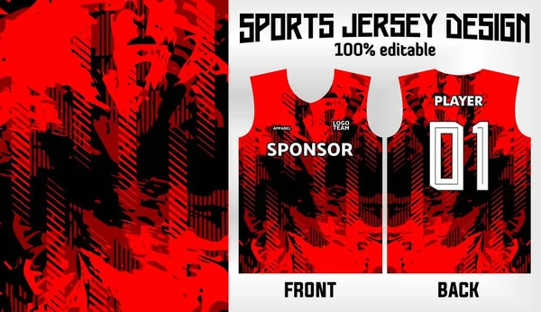 Design Jersey Adatto Uniformi Sportive Calcio Basket Pallavolo Ciclismo Gioco — Vettoriale Stock