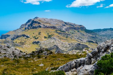 Serra de Tramuntana 'daki Sa Calobra - Mallorca' daki dağlar, İspanya