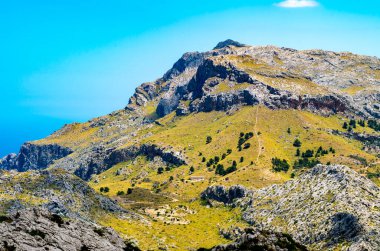 Serra de Tramuntana 'daki Sa Calobra - Mallorca' daki dağlar, İspanya