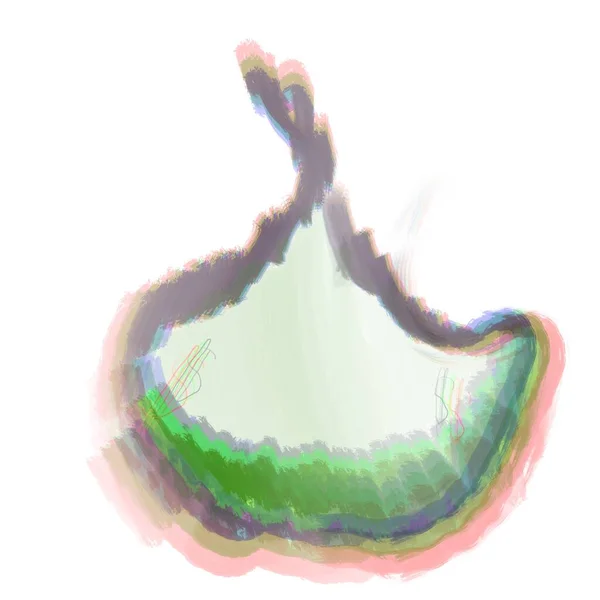 Yeşil Iksirli Sürahi Beyaz Arka Planda Biraz Bulanıklaştı Yüksek Kalite — Stok fotoğraf