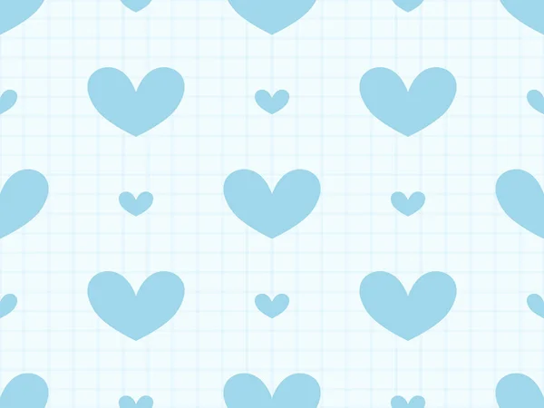 Corazón Patrón Sin Costuras Personaje Dibujos Animados Sobre Fondo Azul — Foto de Stock