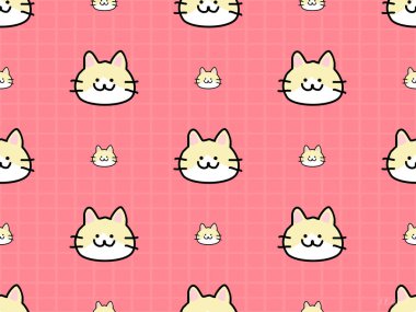 Pembe arka planda kusursuz çizgi film karakteri.