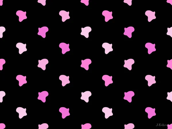 Geometrische Form Cartoon Figur Nahtlose Muster Auf Schwarzem Hintergrund — Stockfoto