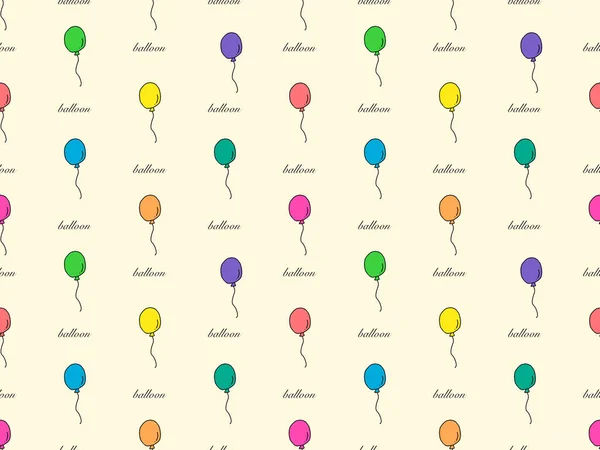 Balloon Cartoon Character Seamless Pattern Cream Background — Stock Photo, Image