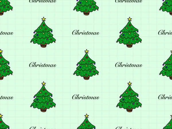 Dibujos Animados Navidad Patrón Sin Costuras Sobre Fondo Verde — Foto de Stock