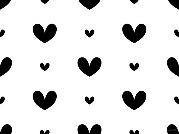 Heart Cartoon Character Seamless Pattern White Background — 스톡 사진