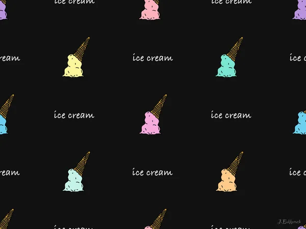 아이스크림 만화에 나오는 배경의 솔기없는 — 스톡 사진
