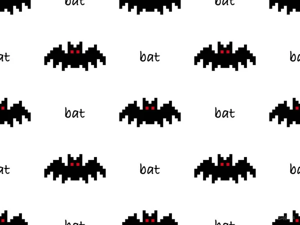 Bat Cartoon Character Seamless Pattern White Background — Stock Photo, Image