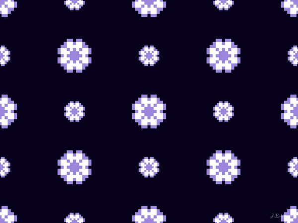 Flower Cartoon Character Seamless Pattern Purple Background — Stock Photo, Image