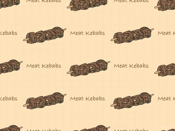Meat Kebab 주황색 배경의 윤기없는 — 스톡 사진