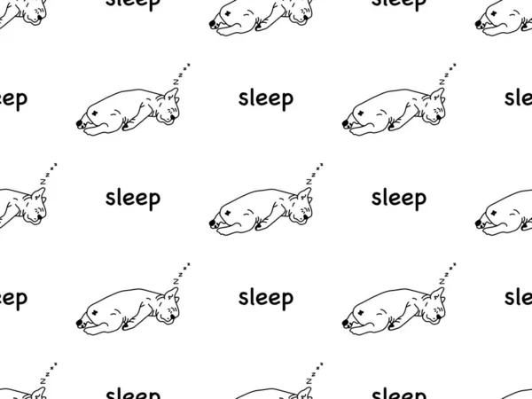 Sleep cartoon character seamless pattern on white background